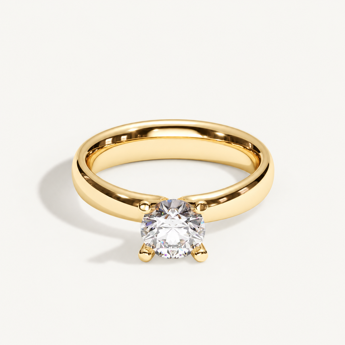 Orrling FlowOne yellow gold 0.7 ct – front diamond size view