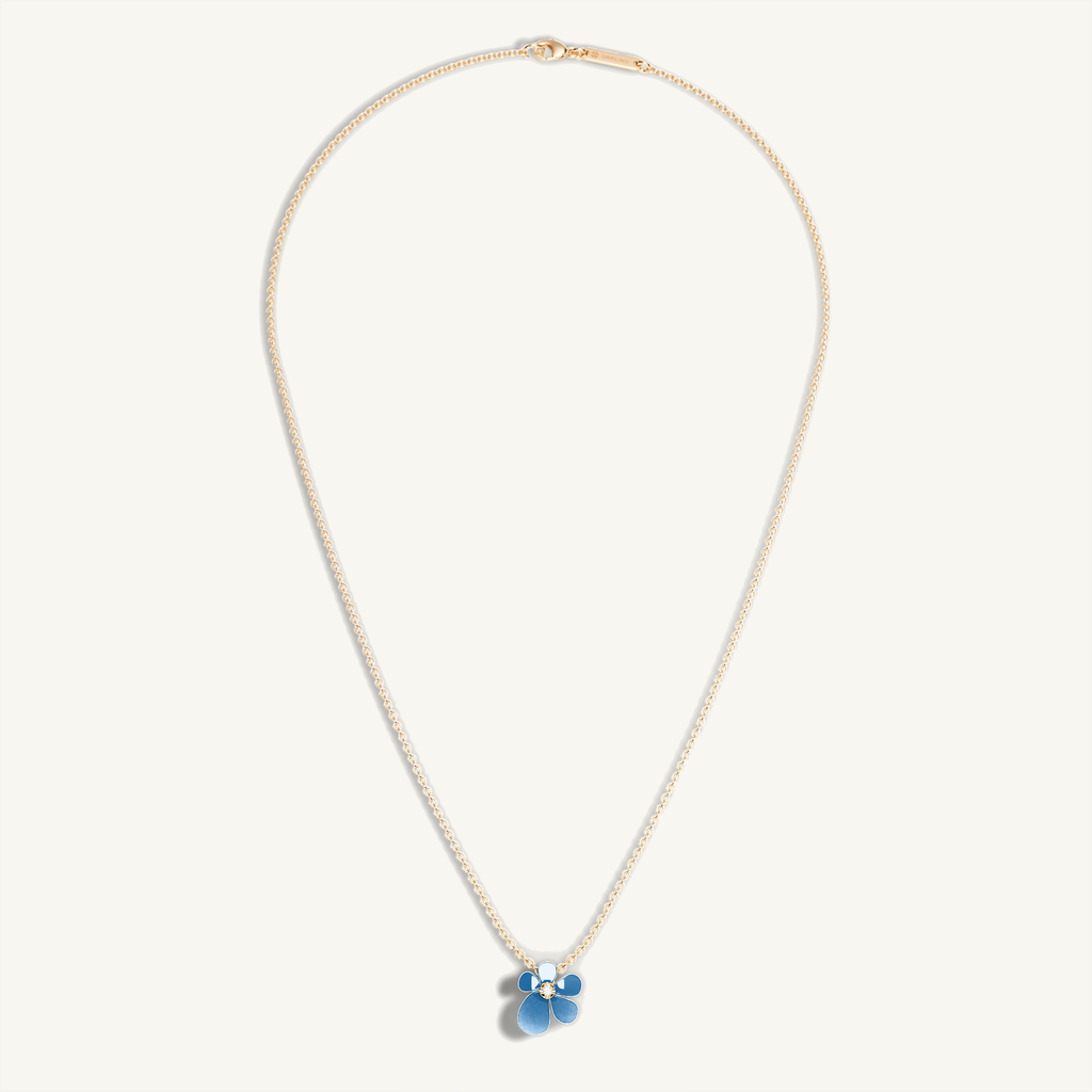 Gisela Blue Agate Solitaire Necklace — view 6