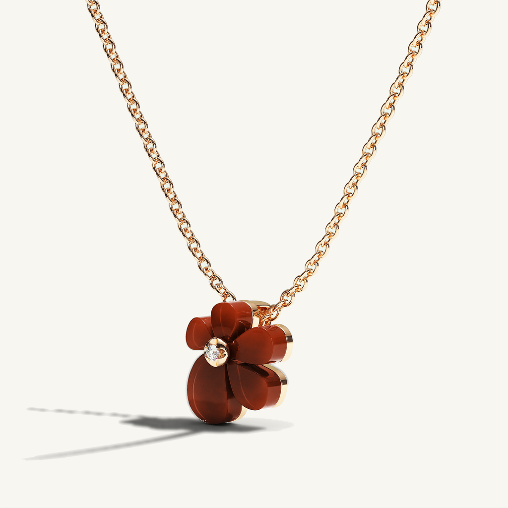 Gisela Carnelian Solitaire Necklace — view 3