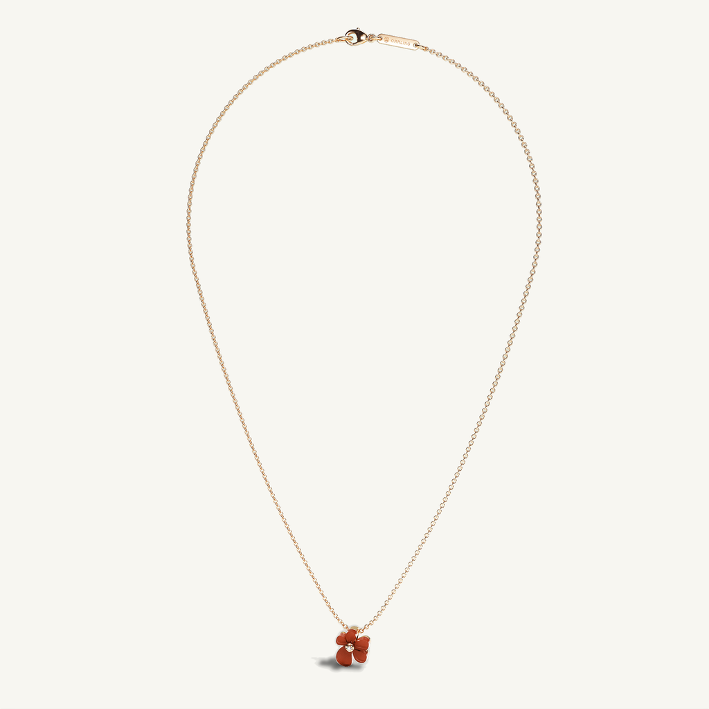 Gisela Carnelian Solitaire Necklace — view 4