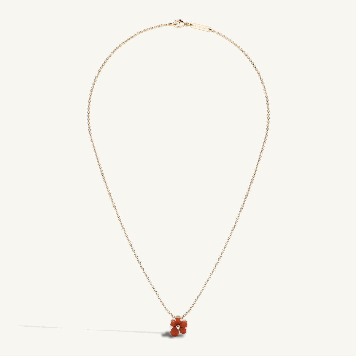 Gisela Carnelian Solitaire Necklace — view 5