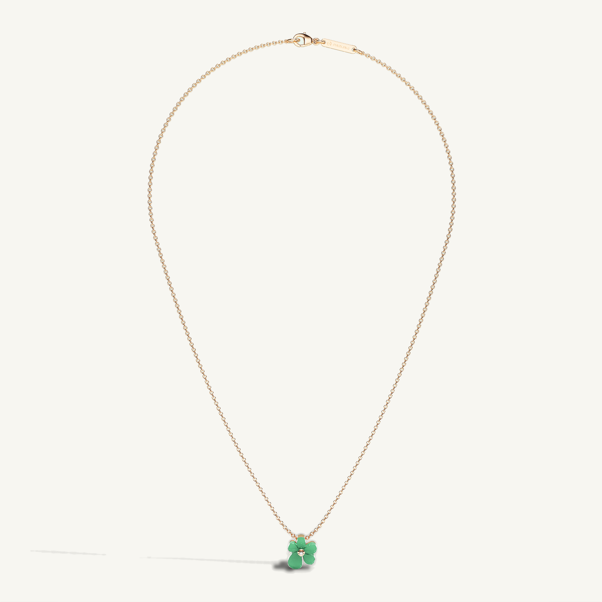 Gisela Chrysoprase Solitaire Necklace — view 5