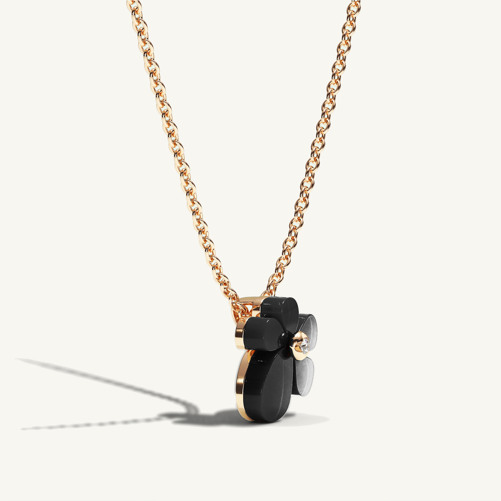 Gisela Onyx Solitaire Necklace — view 2