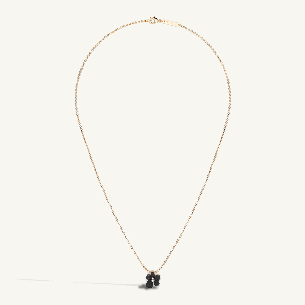 Gisela Onyx Solitaire Necklace — view 5