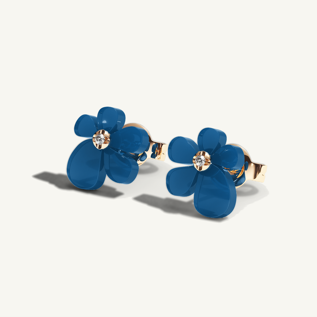 Gisela Blue Agate Studs — view 3