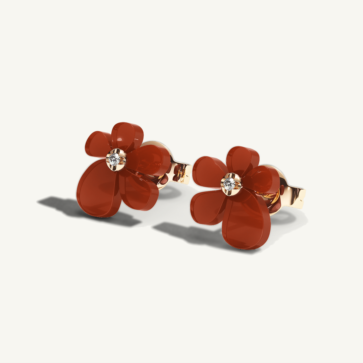 Gisela Carnelian Studs — view 3