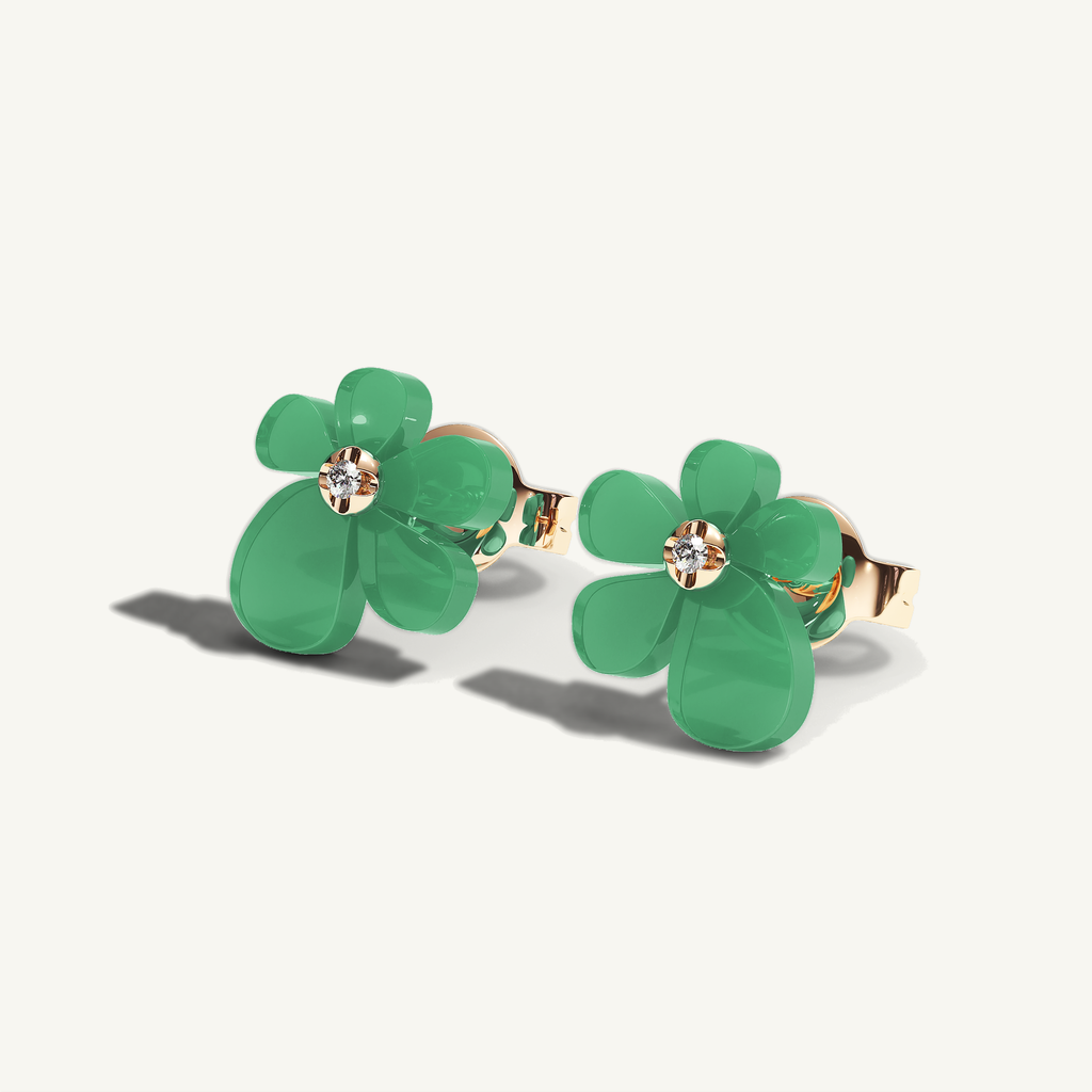 Gisela Chrysoprase Studs — view 3