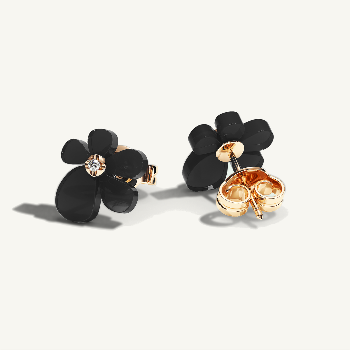 Gisela Onyx Studs — view 2
