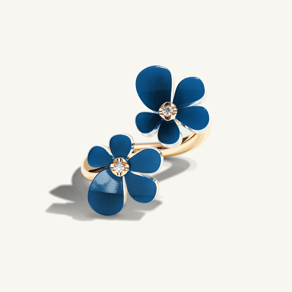 Gisela Blue Agate Siblings Ring — view 1
