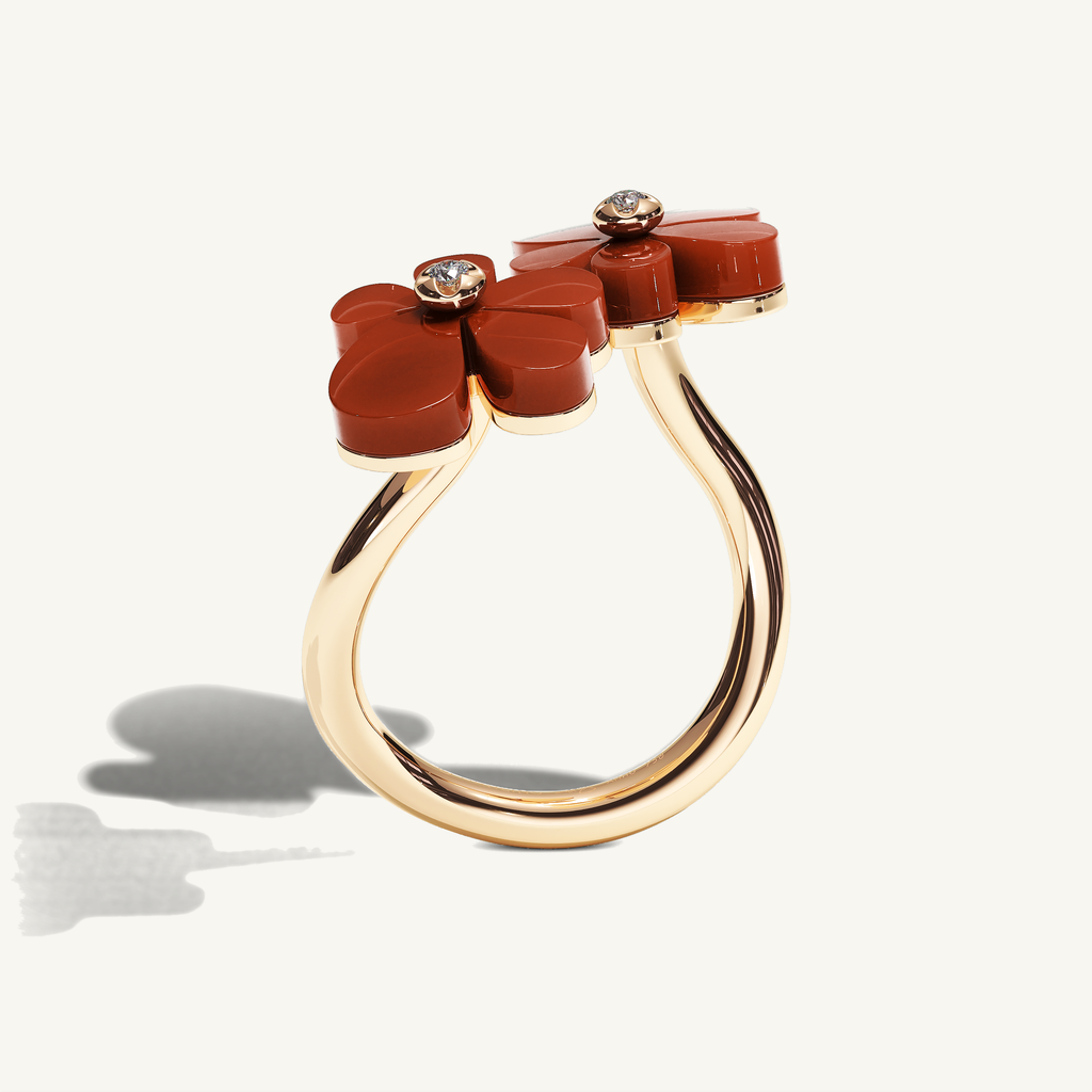 Gisela Carnelian Siblings Ring — view 3