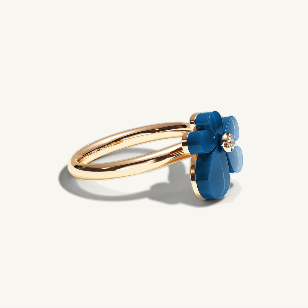 Gisela Blue Agate Solitaire Ring — view 2