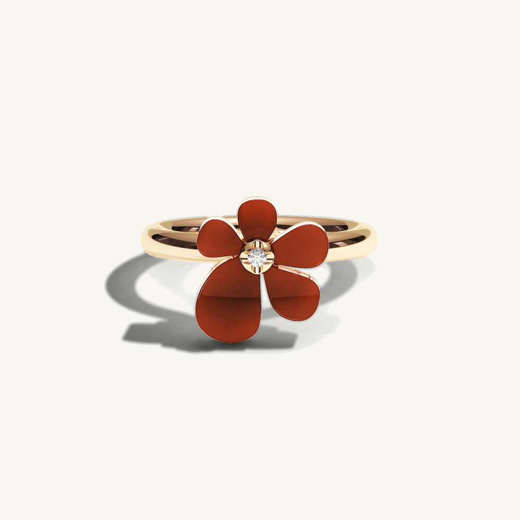 Gisela Carnelian Solitaire Ring — view 1
