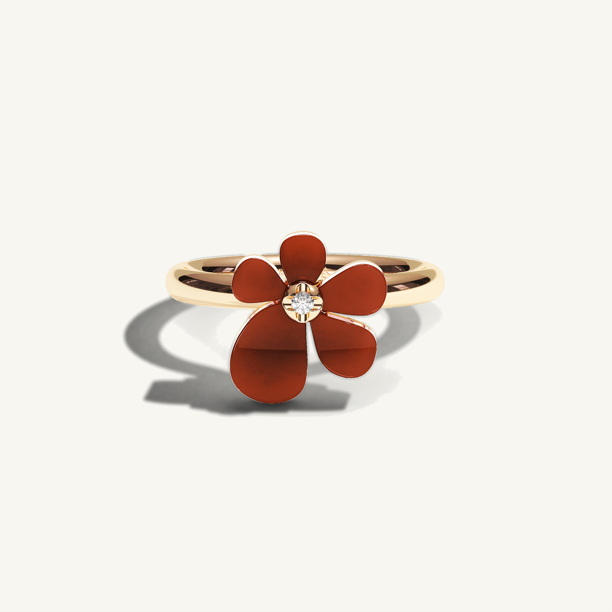 Gisela Carnelian Solitaire Ring — view 1