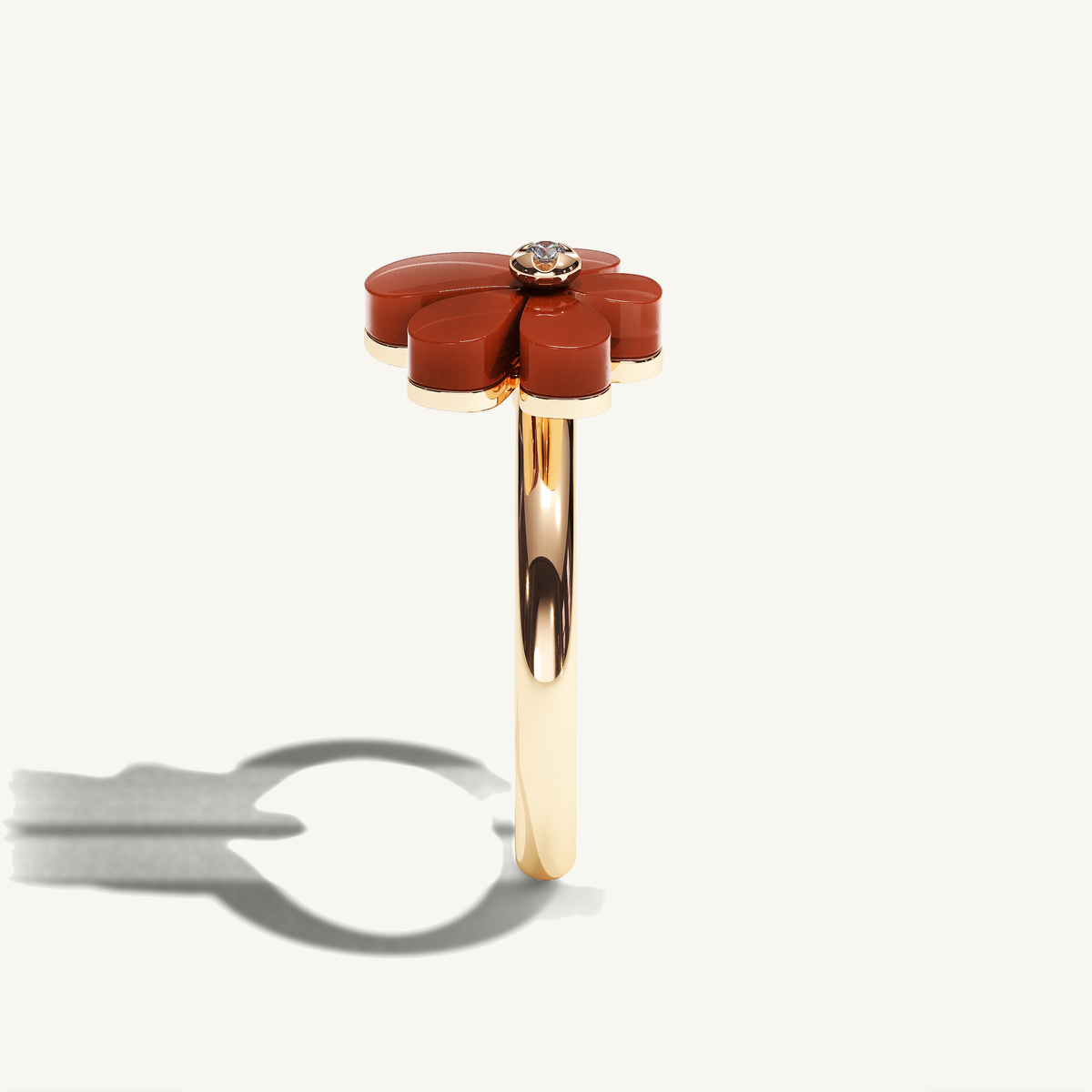 Gisela Carnelian Solitaire Ring — view 4