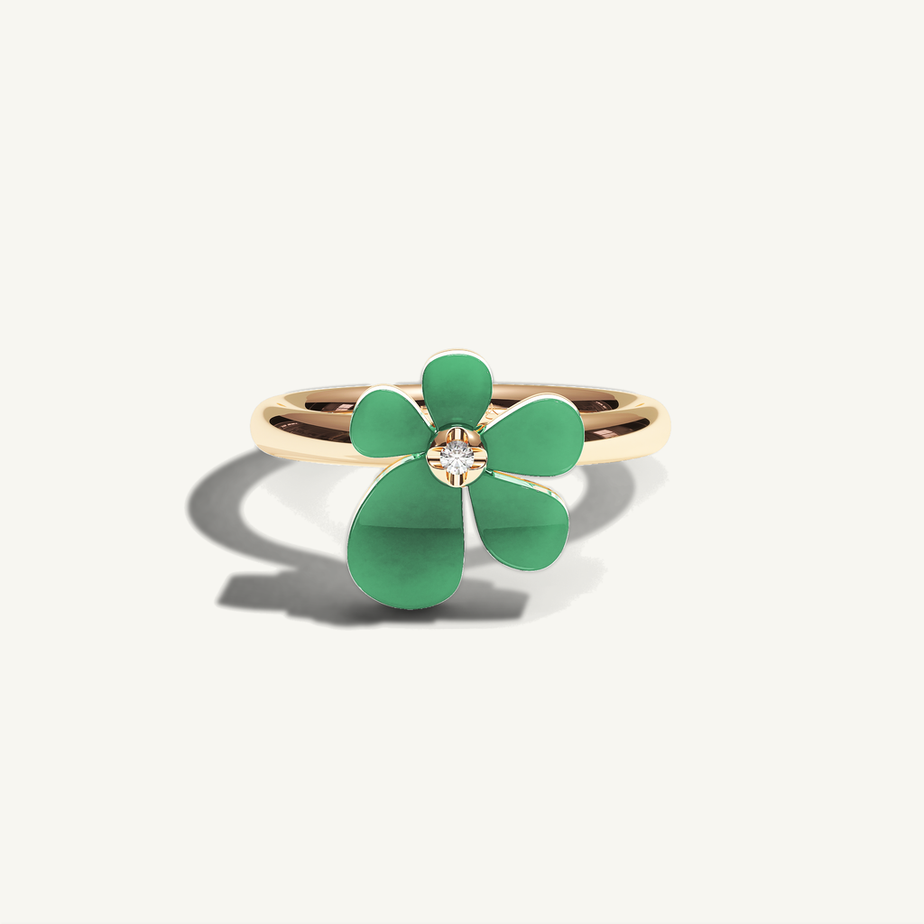 Gisela Chrysoprase Solitaire Ring — view 1