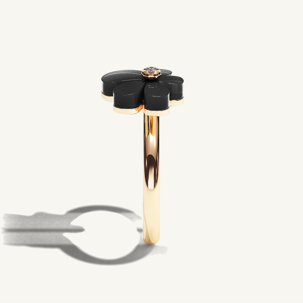 Gisela Onyx Solitaire Ring — view 4