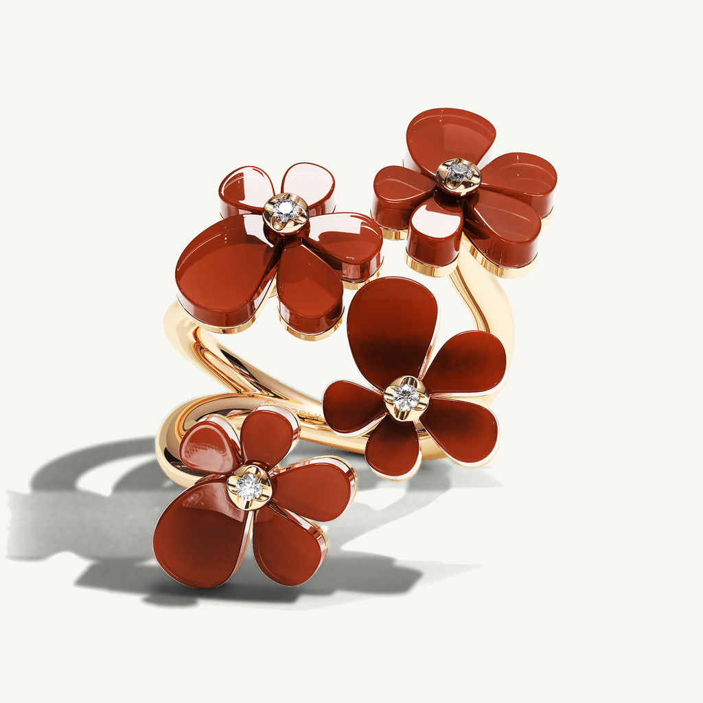Gisela Carnelian Tetra Ring — view 1