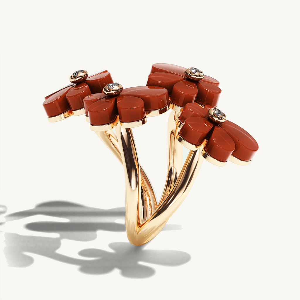 Gisela Carnelian Tetra Ring — view 4