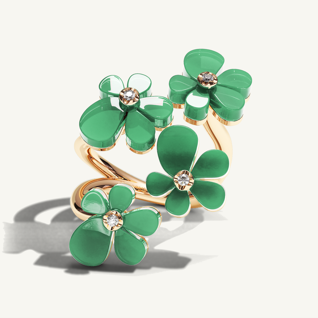 Gisela Chrysoprase Tetra Ring — view 1