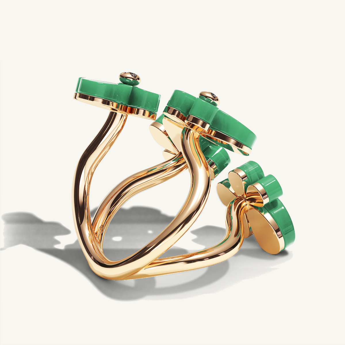 Gisela Chrysoprase Tetra Ring — view 5