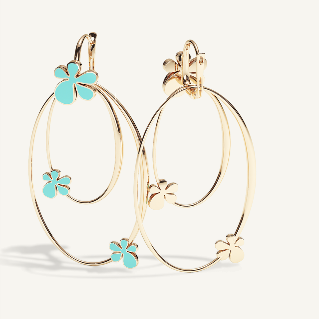Gisela Enamel Chandeliers – Electric Turquoise product view 2