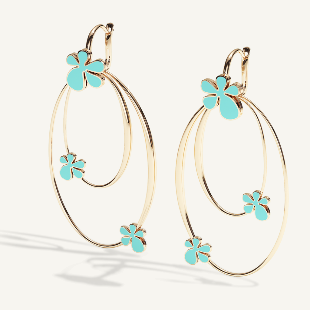 Gisela Enamel Chandeliers – Electric Turquoise product view 3