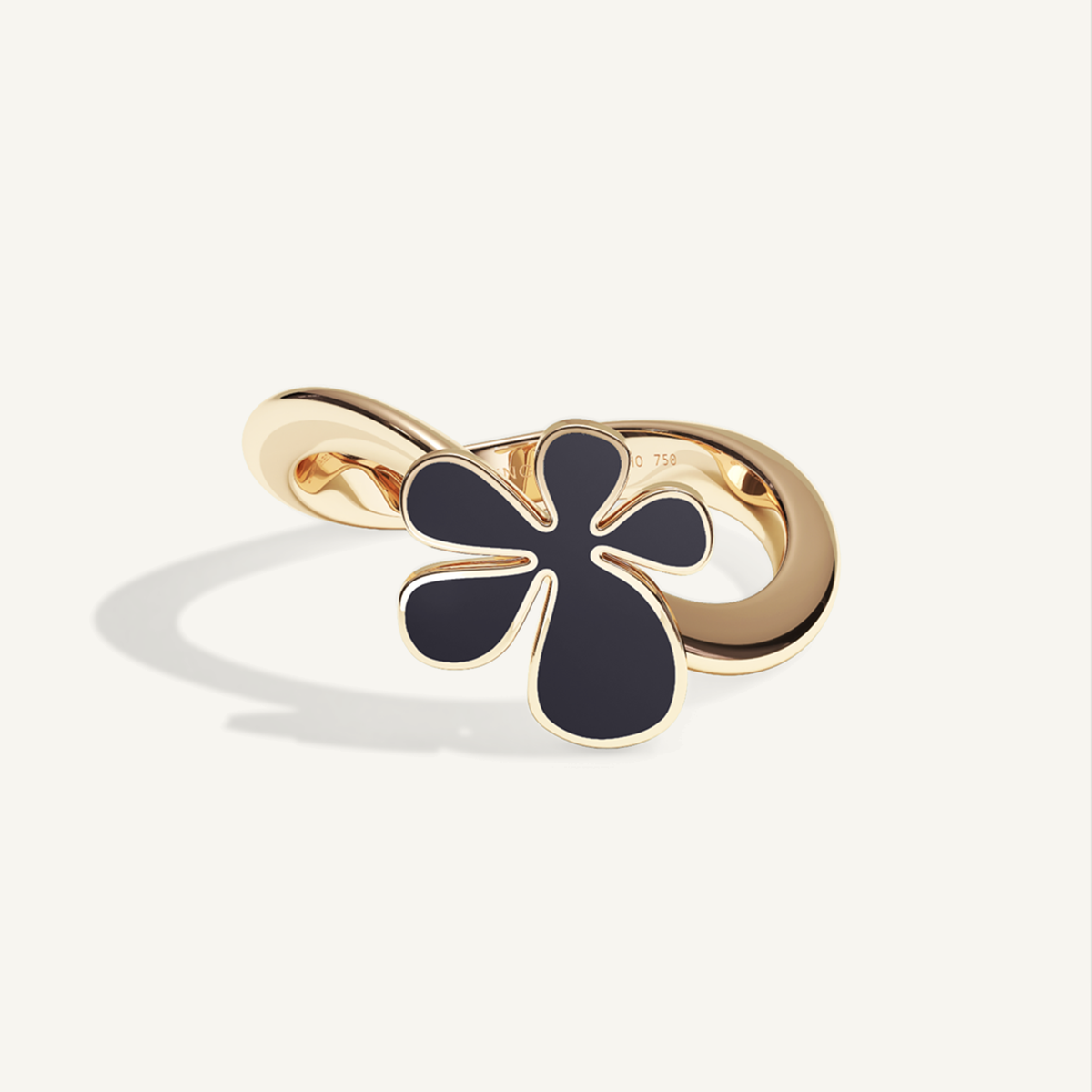 Gisela Enamel Ring – Midnight Black product view 1