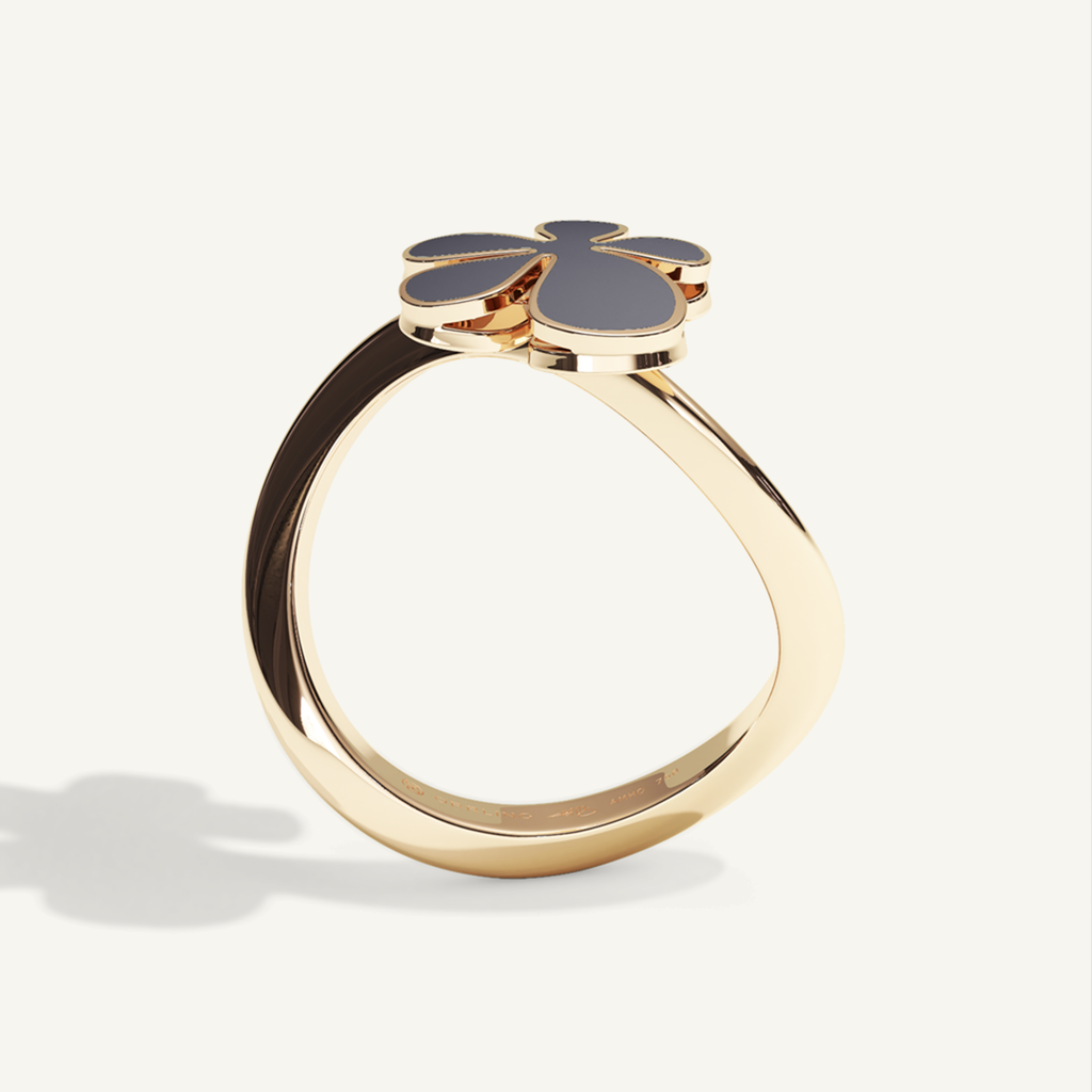 Gisela Enamel Ring – Midnight Black product view 3