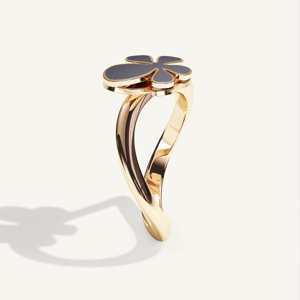 Gisela Enamel Ring – Midnight Black product view 4