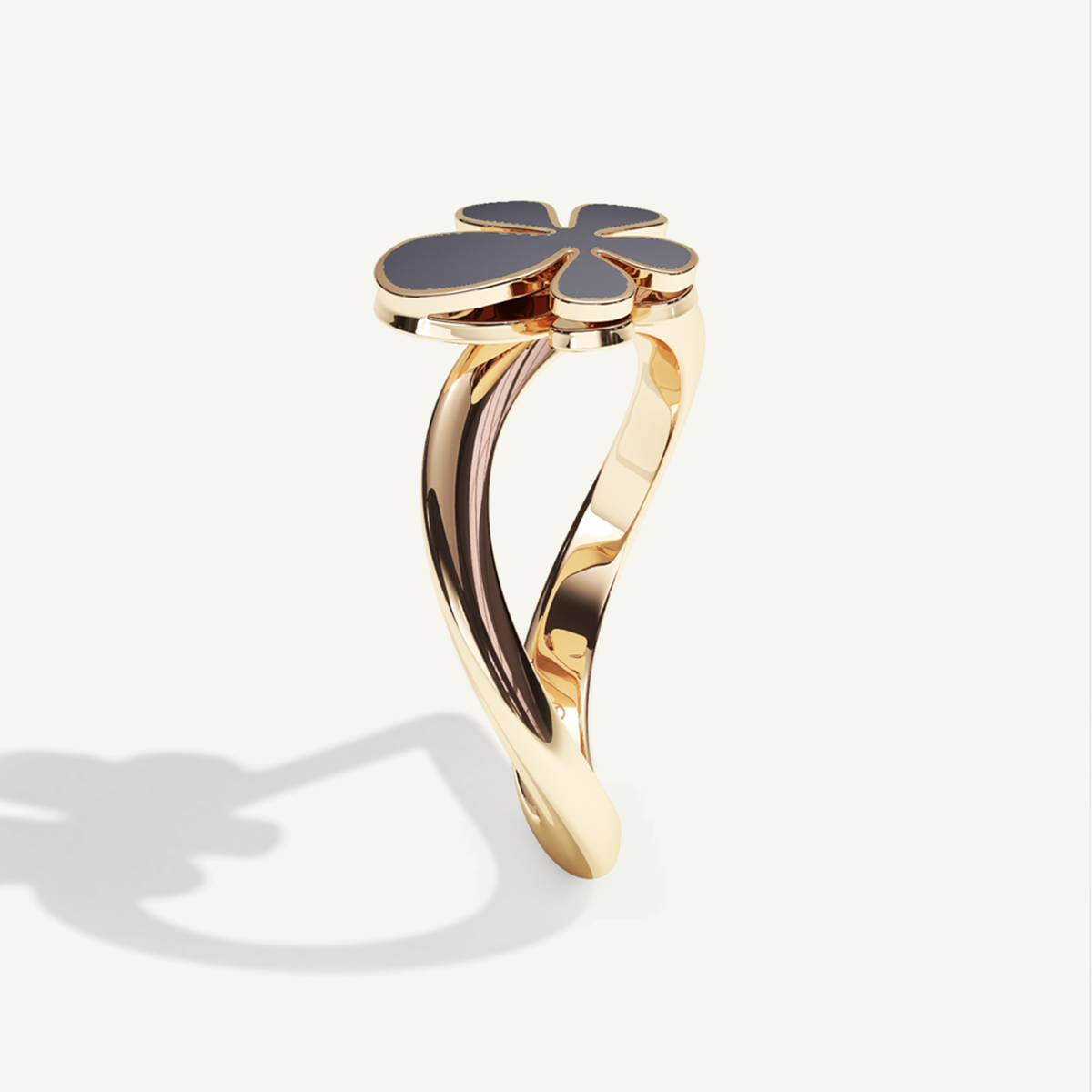 Gisela Enamel Ring – Midnight Black product view 4