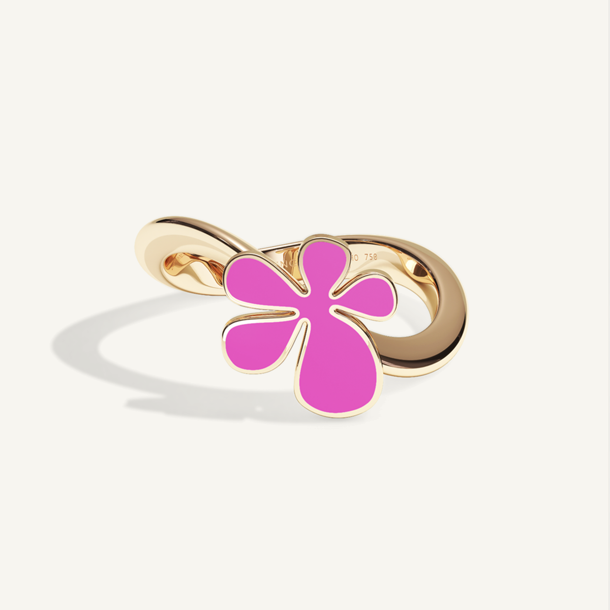 Gisela Enamel Ring – Hot Pink product view 1