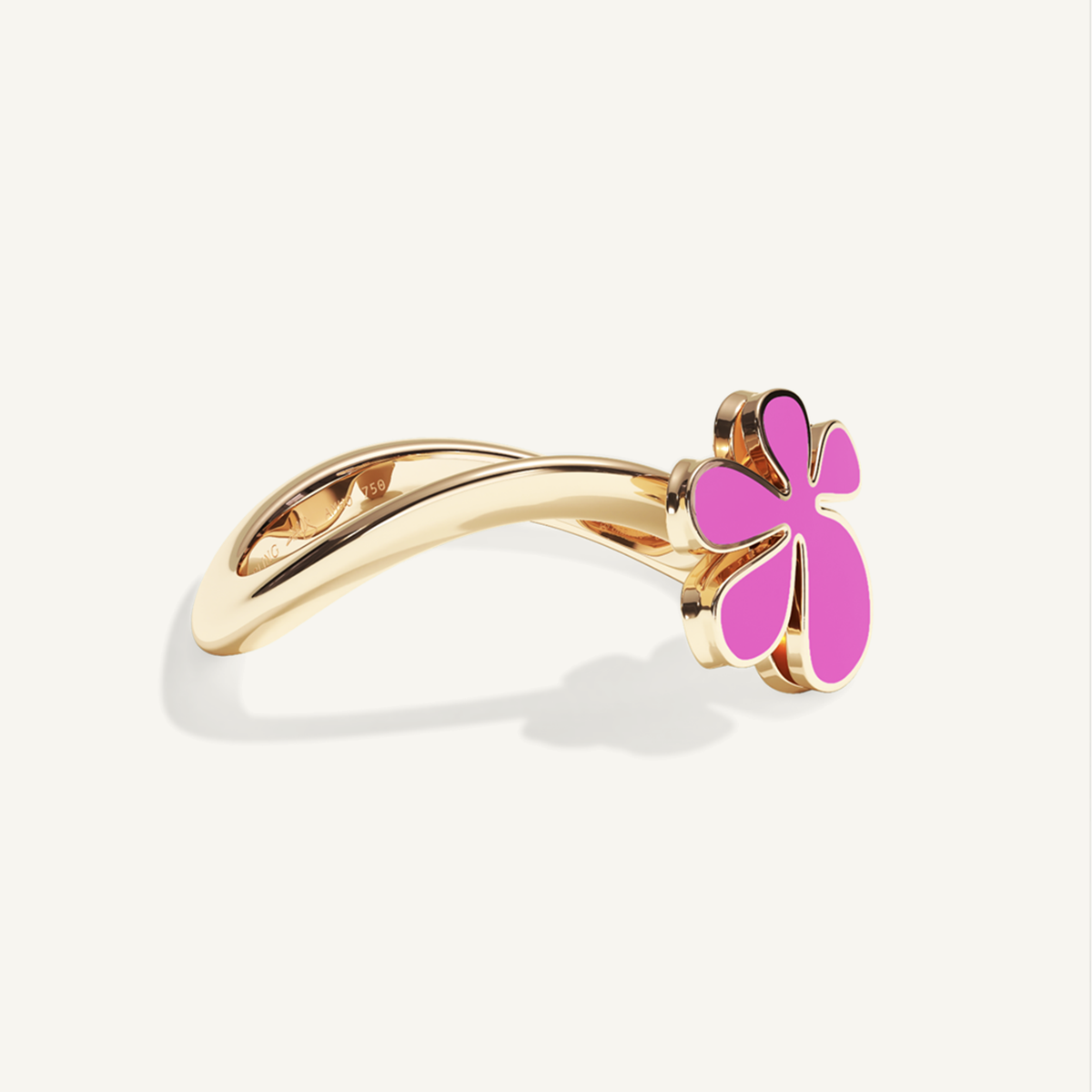 Gisela Enamel Ring – Hot Pink product view 2