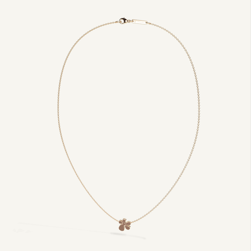 Gisela Enamel Solitaire Necklace – Mocca Brown product view 4