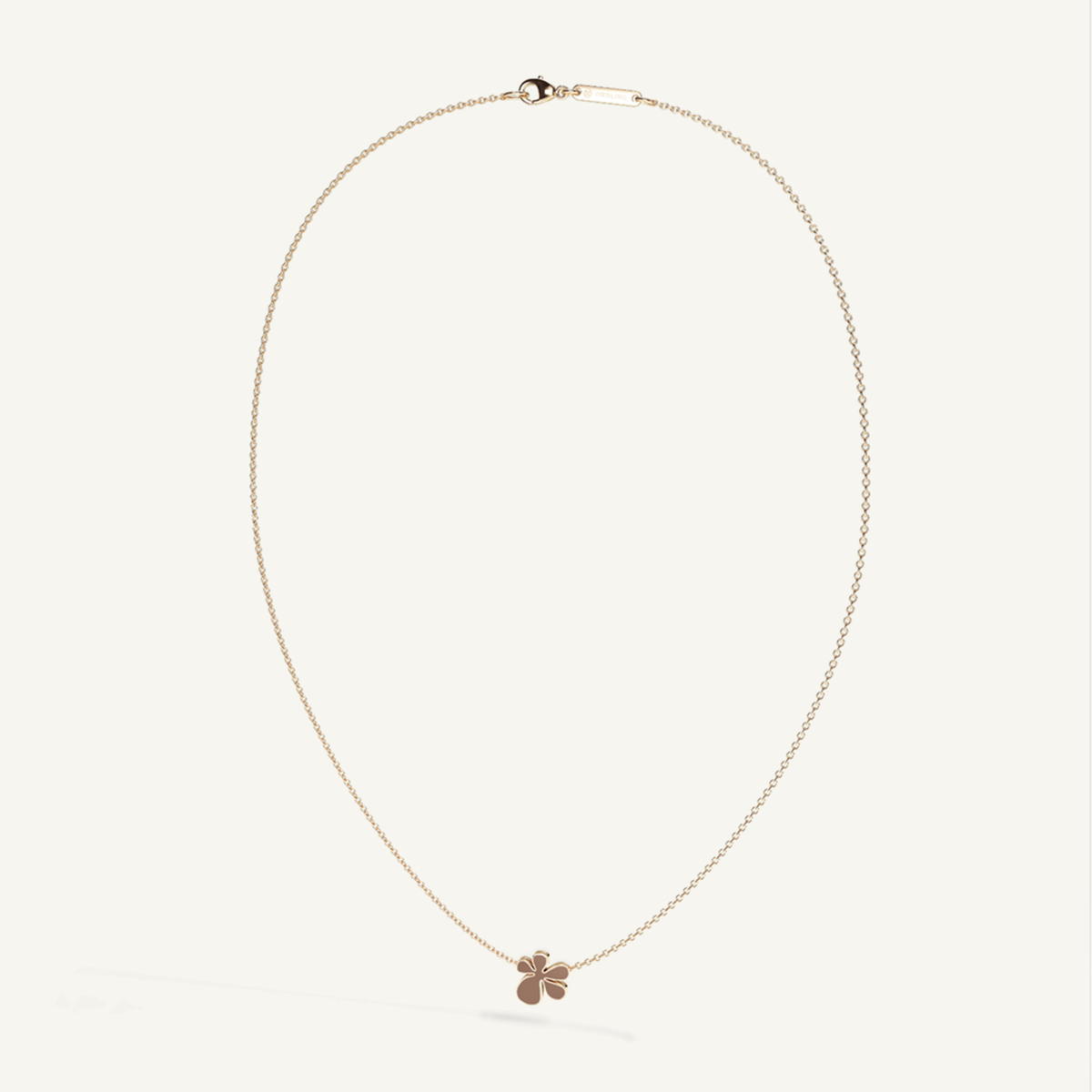 Gisela Enamel Solitaire Necklace – Mocca Brown product view 4