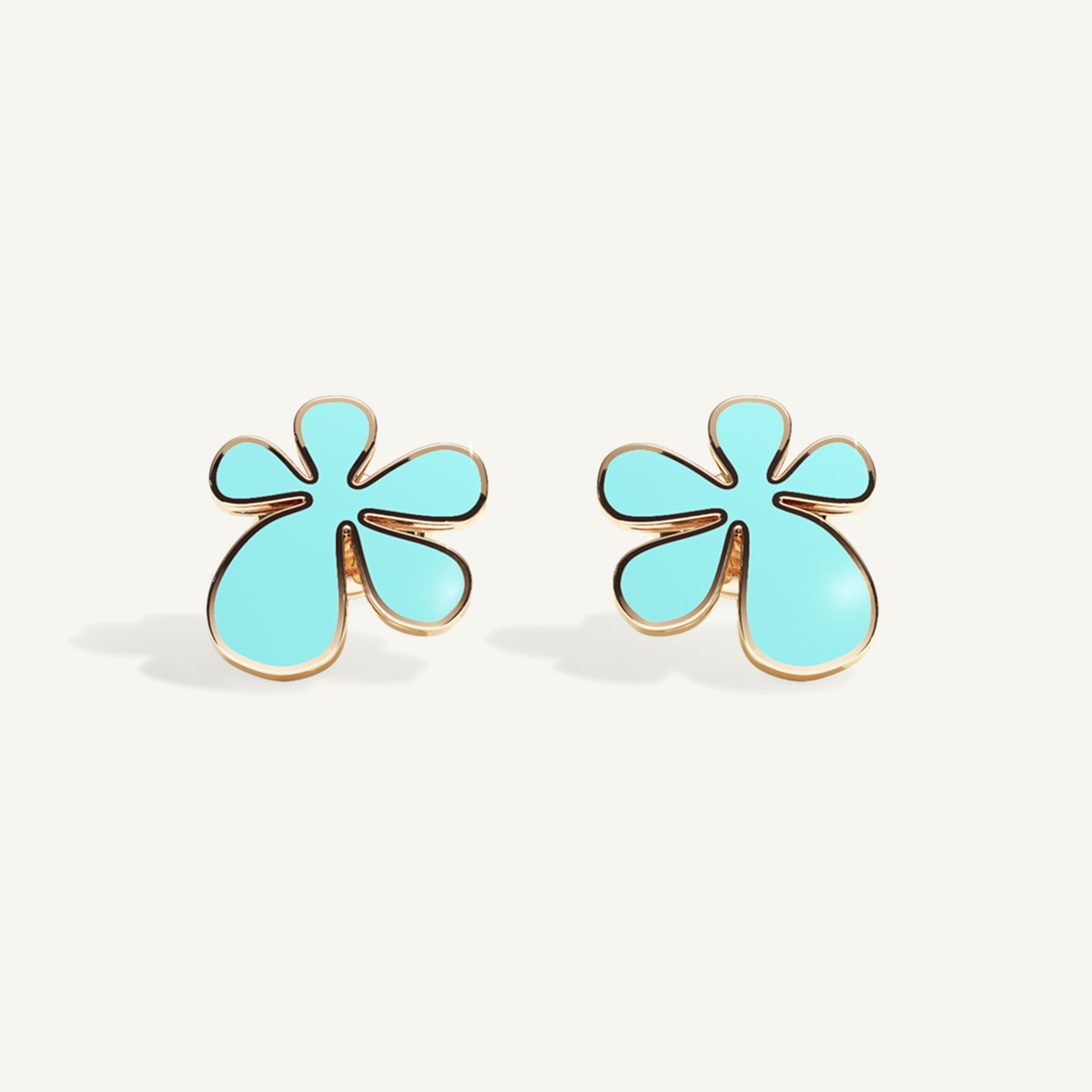 Gisela Enamel Studs – Electric Turquoise product view 1