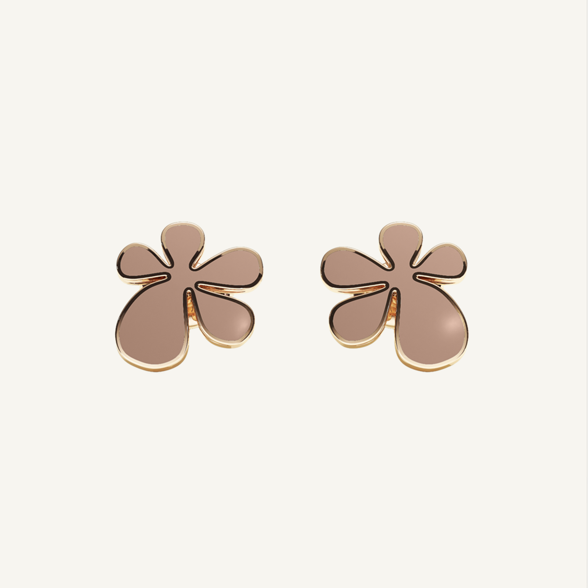 Gisela Enamel Studs – Mocca Brown product view 1