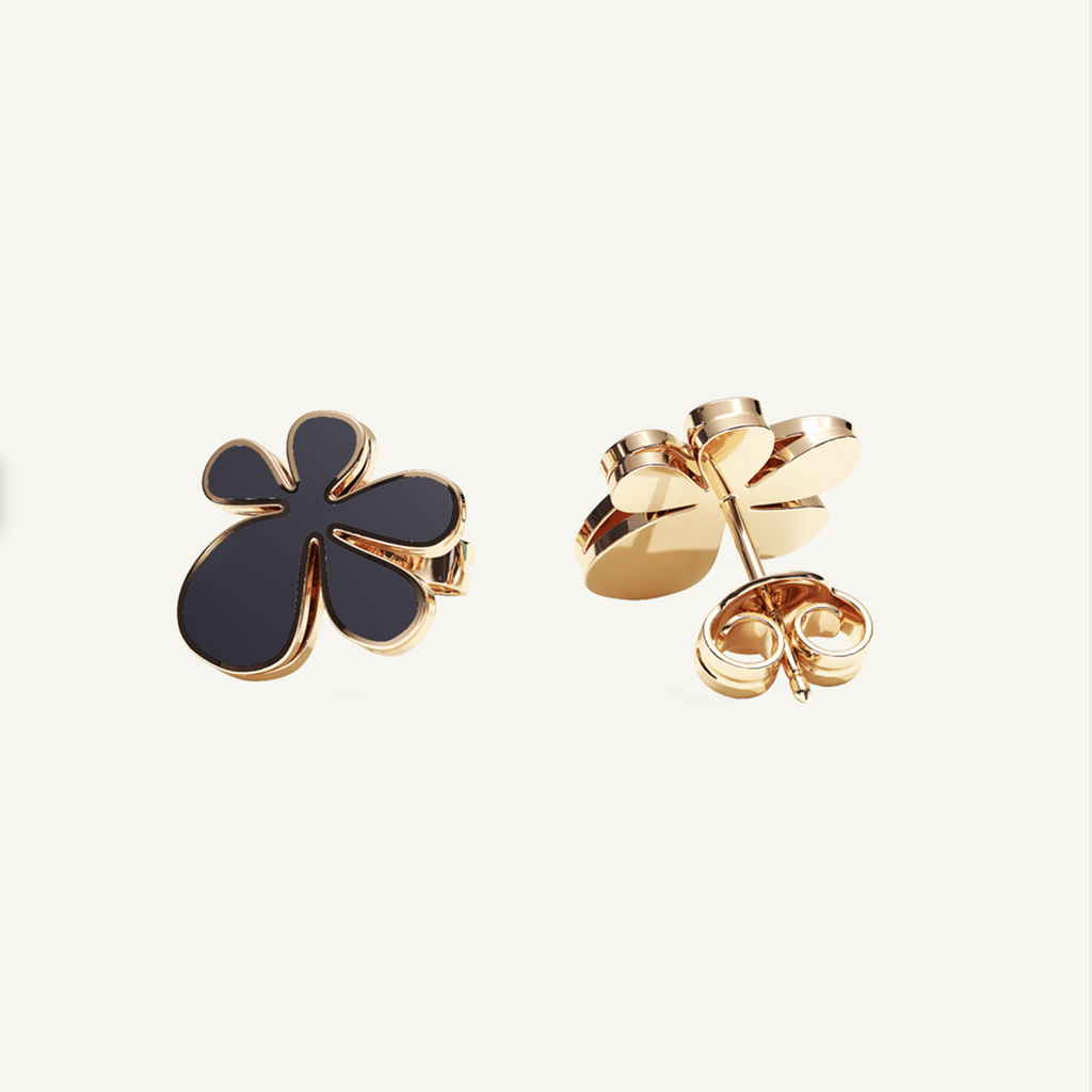 Gisela Enamel Studs – Midnight Black product view 2