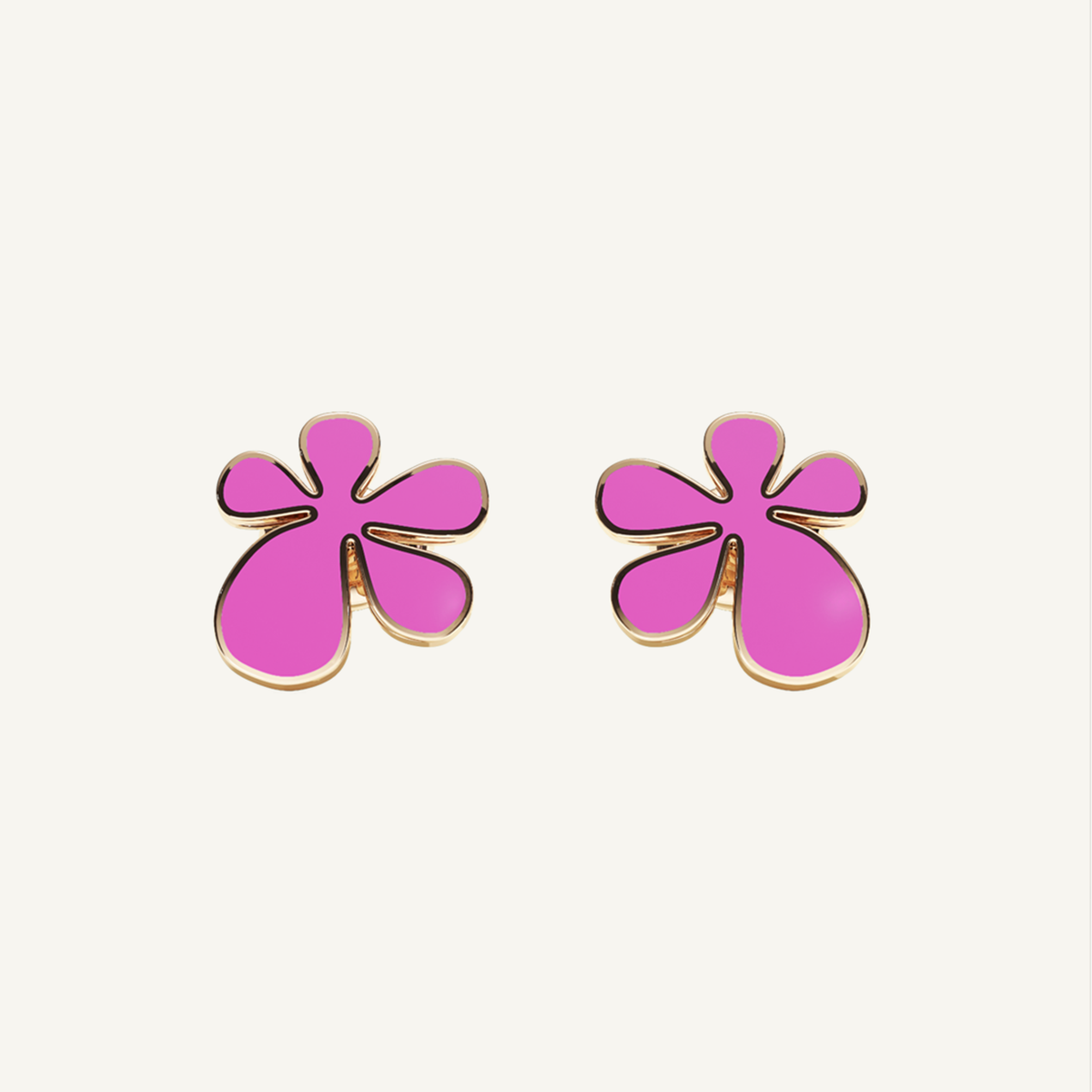Gisela Enamel Studs – Hot Pink product view 1