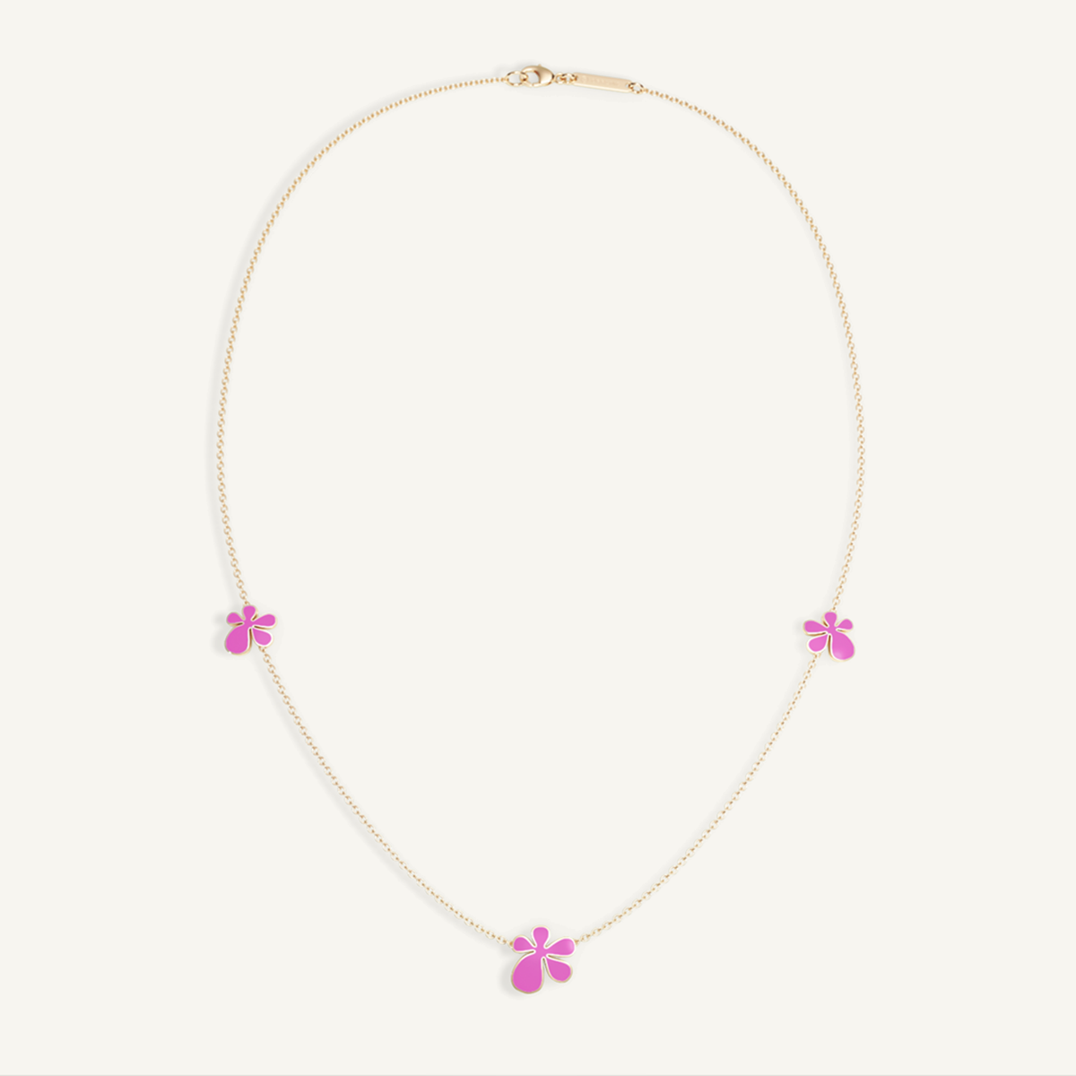 Gisela Enamel Trilogy Necklace – Hot Pink product view 4