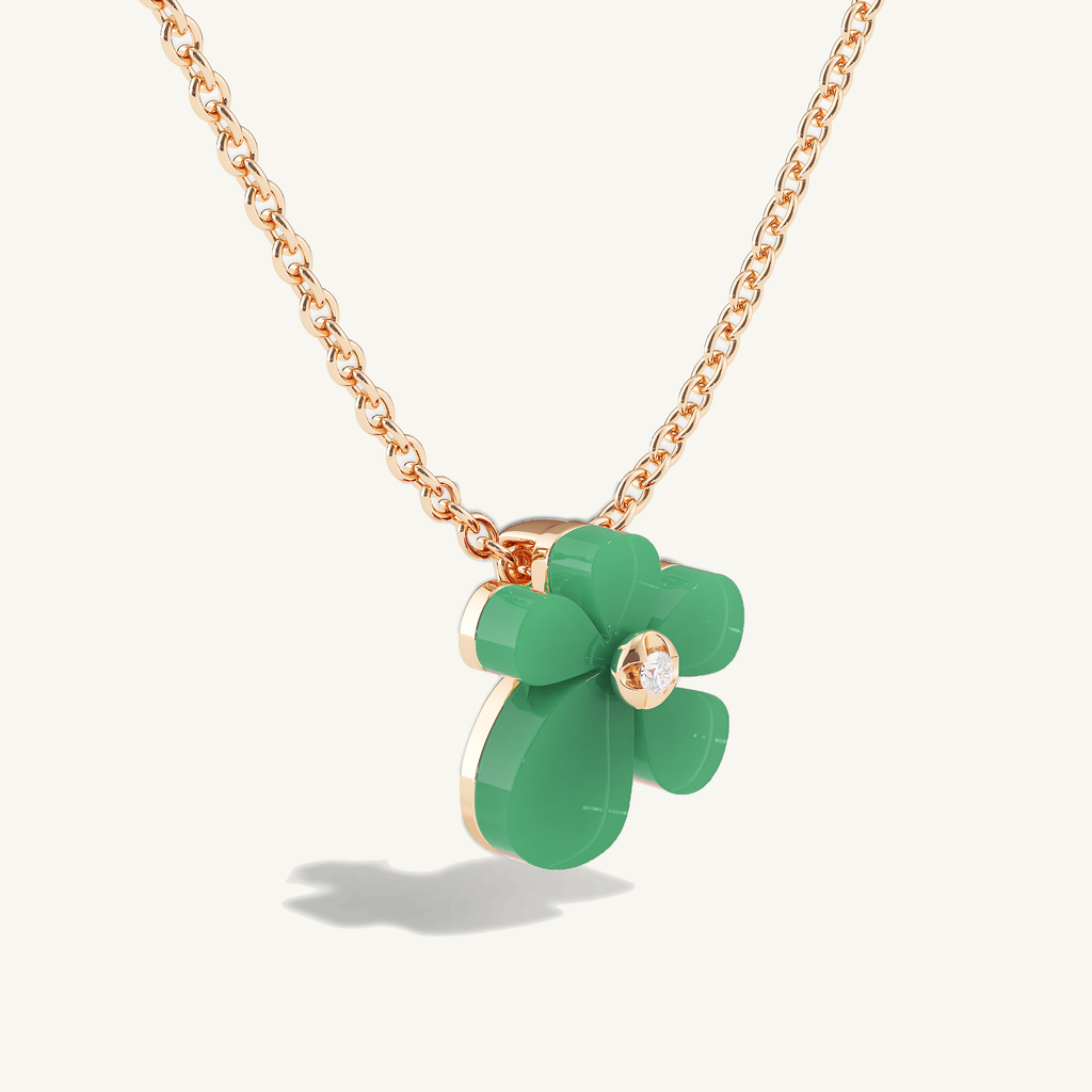Gisela Chrysoprase Solitaire Necklace