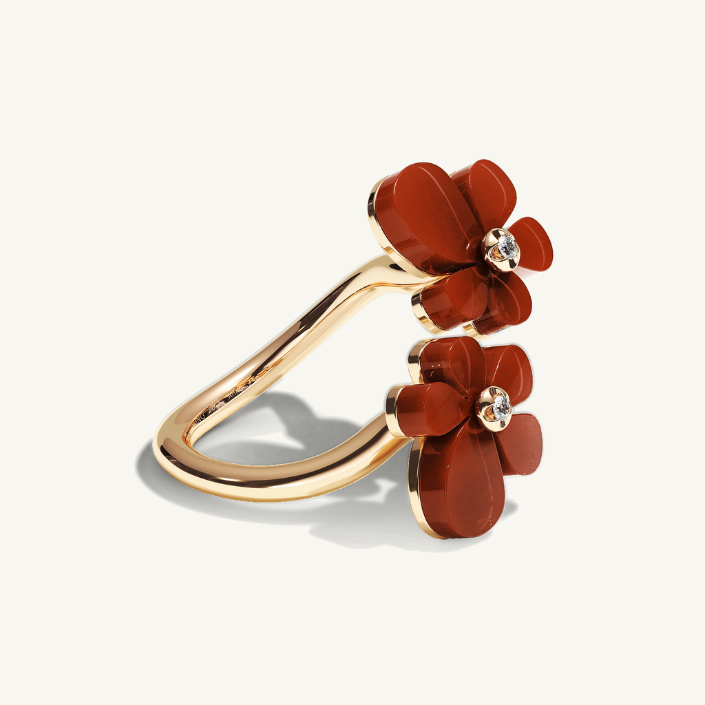 Gisela Carnelian Siblings Ring