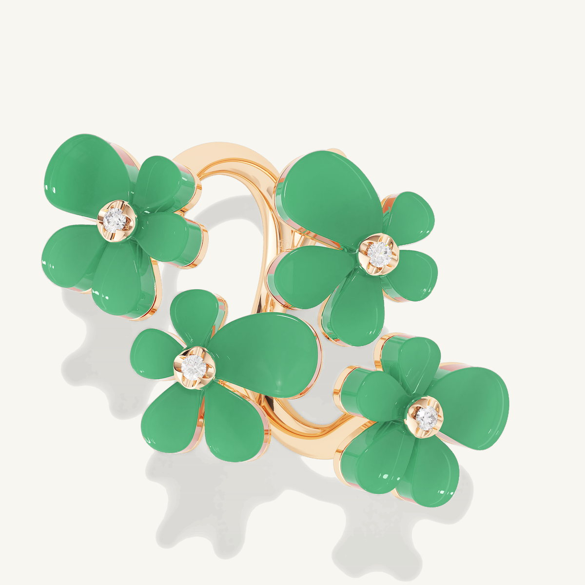 Gisela Chrysoprase Tetra Ring