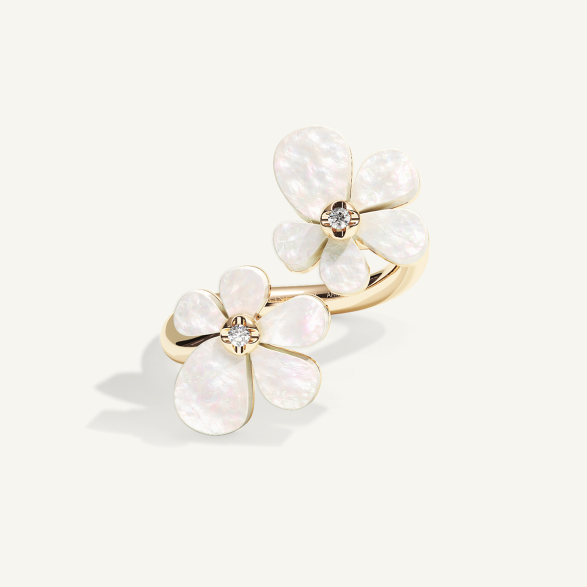 Gisela Mother of Pearl Siblings Ring – refined mother of pearl, product view 1