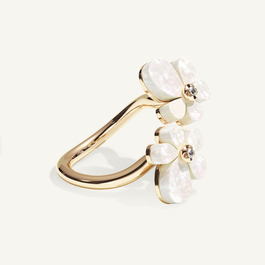 Gisela Mother of Pearl Siblings Ring – refined mother of pearl, product view 2