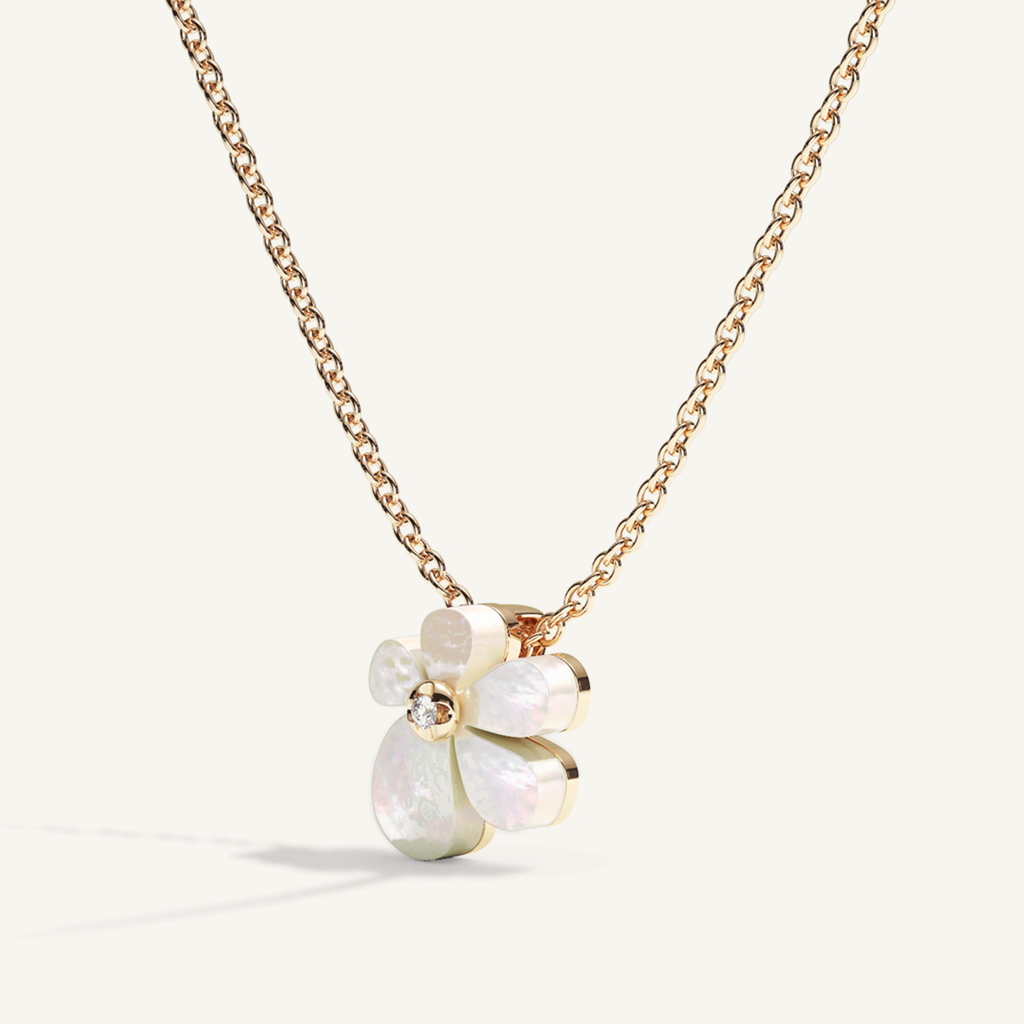 Gisela Mother of Pearl Solitaire Necklace – refined mother of pearl, product view 3