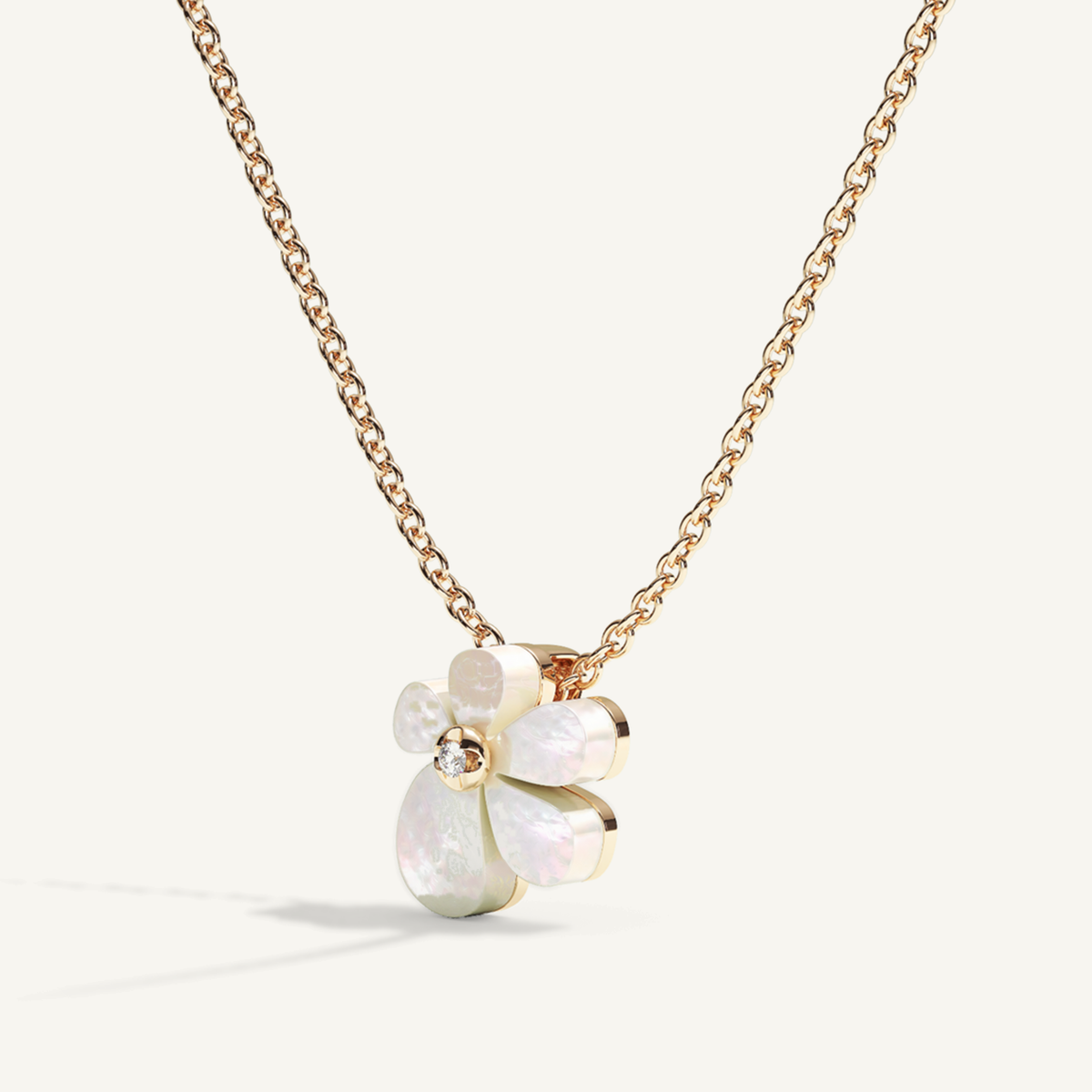 Gisela Mother of Pearl Solitaire Necklace – refined mother of pearl, product view 3