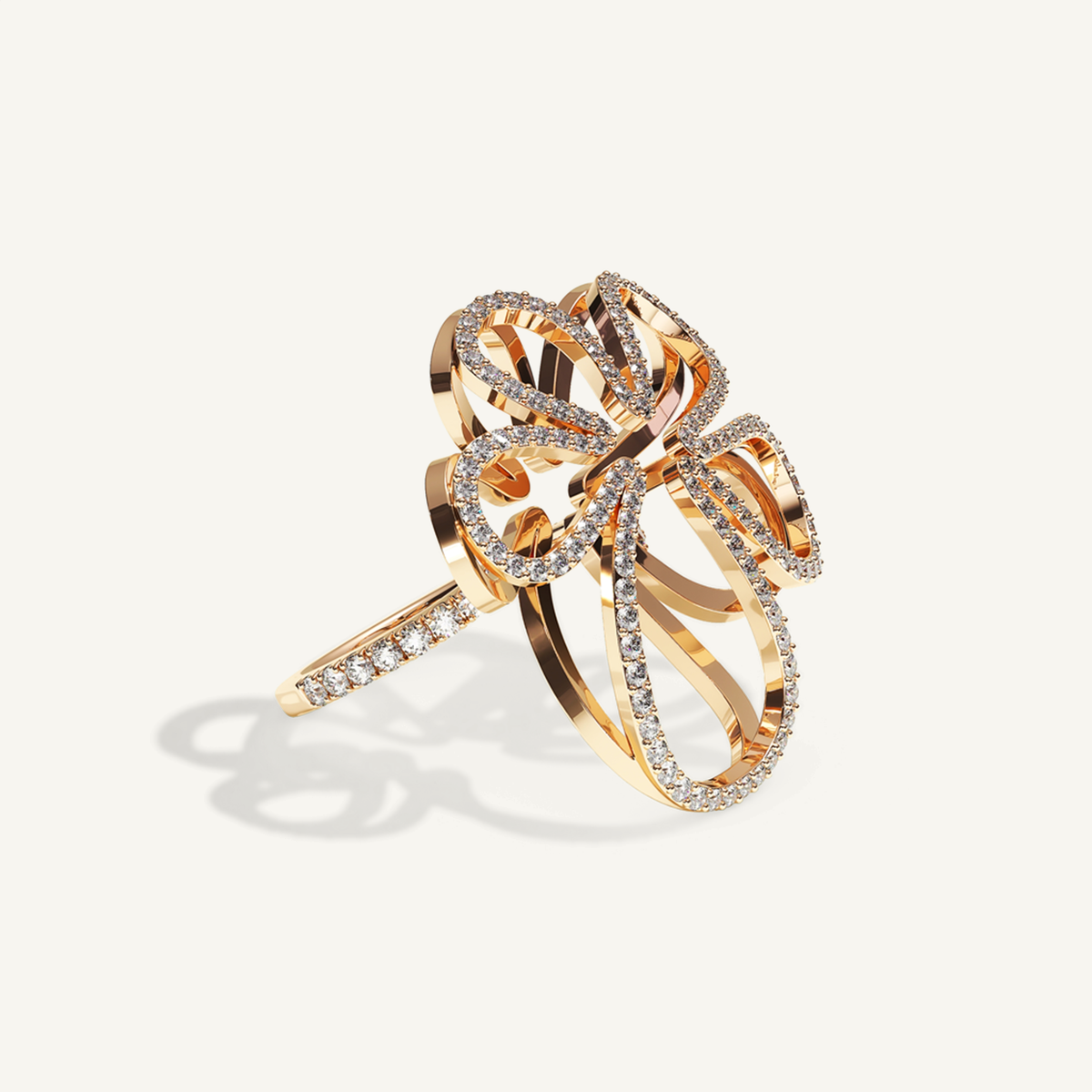 Gisela Open Bloom Diamond Ring –  product view 2