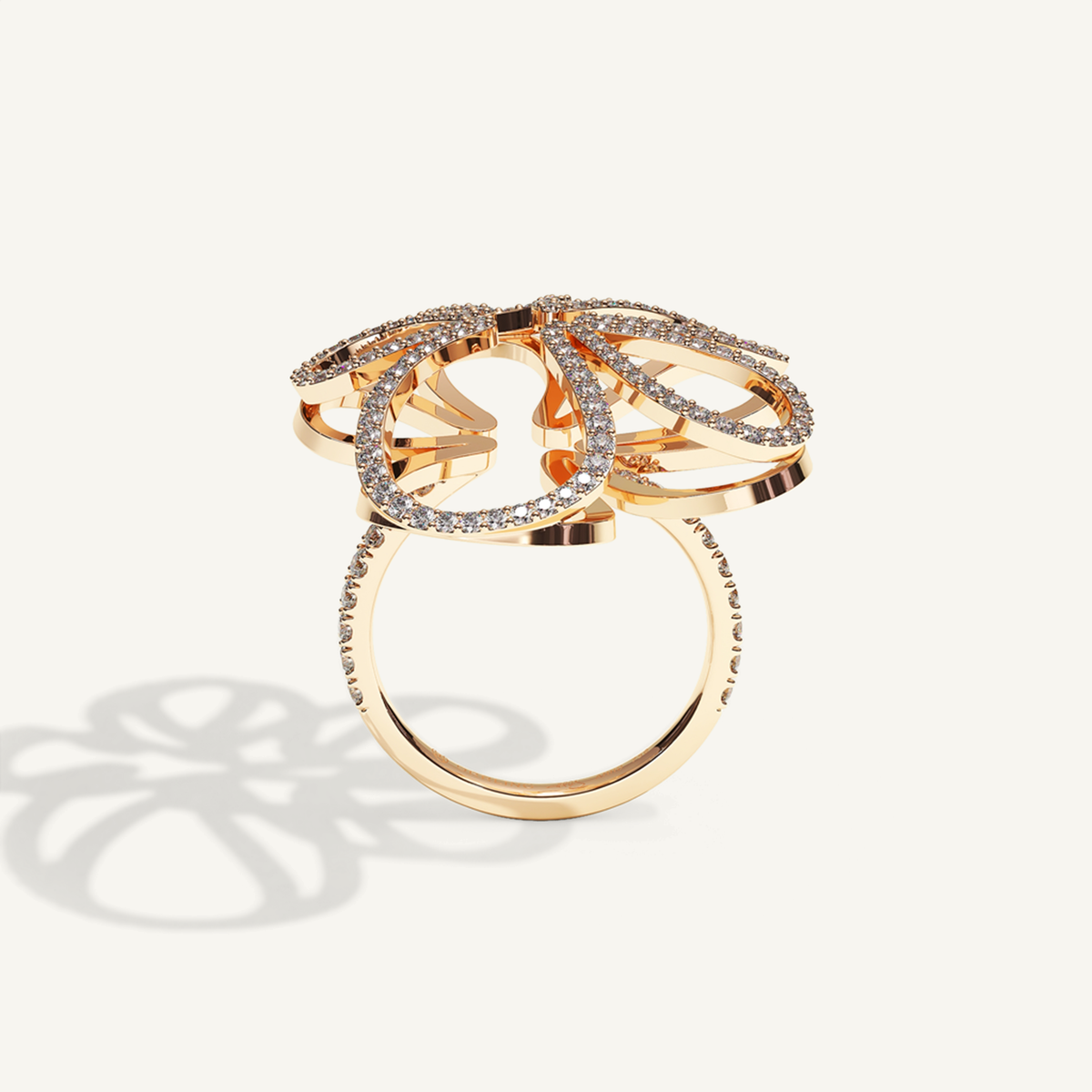 Gisela Open Bloom Diamond Ring –  product view 3