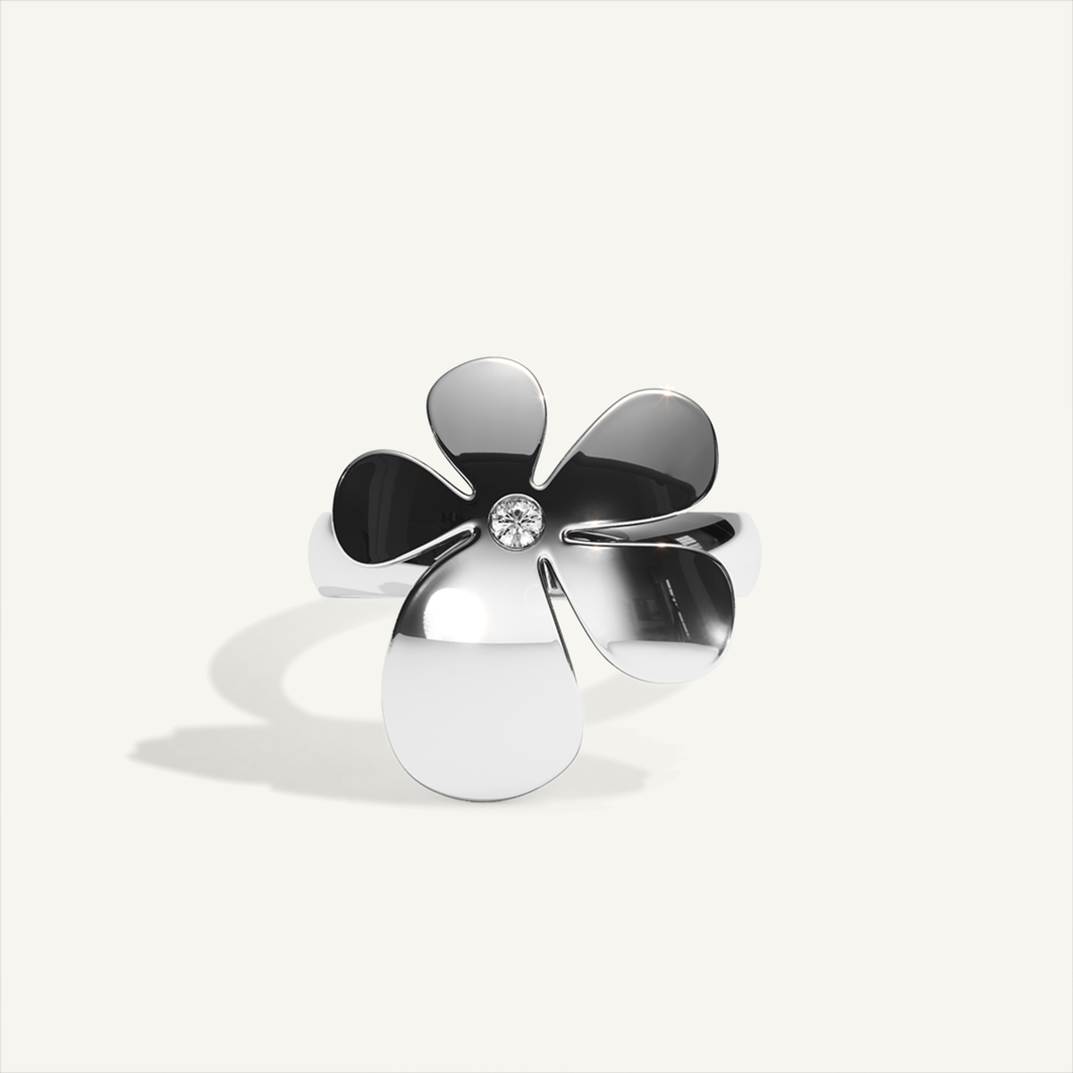 Gisela Petit Flower Ring – White Gold product view 1