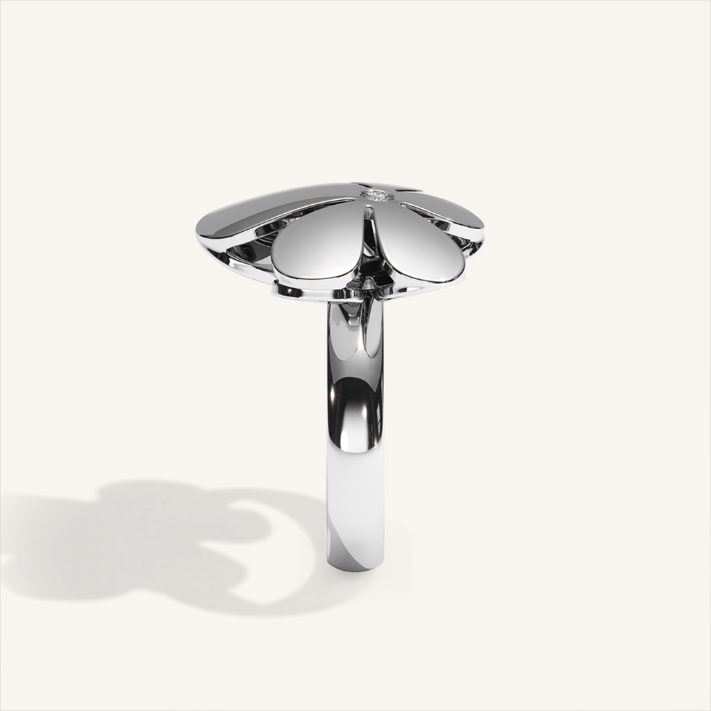 Gisela Petit Flower Ring – White Gold product view 4